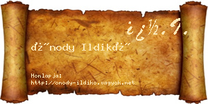 Ónody Ildikó névjegykártya