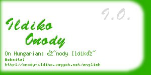 ildiko onody business card